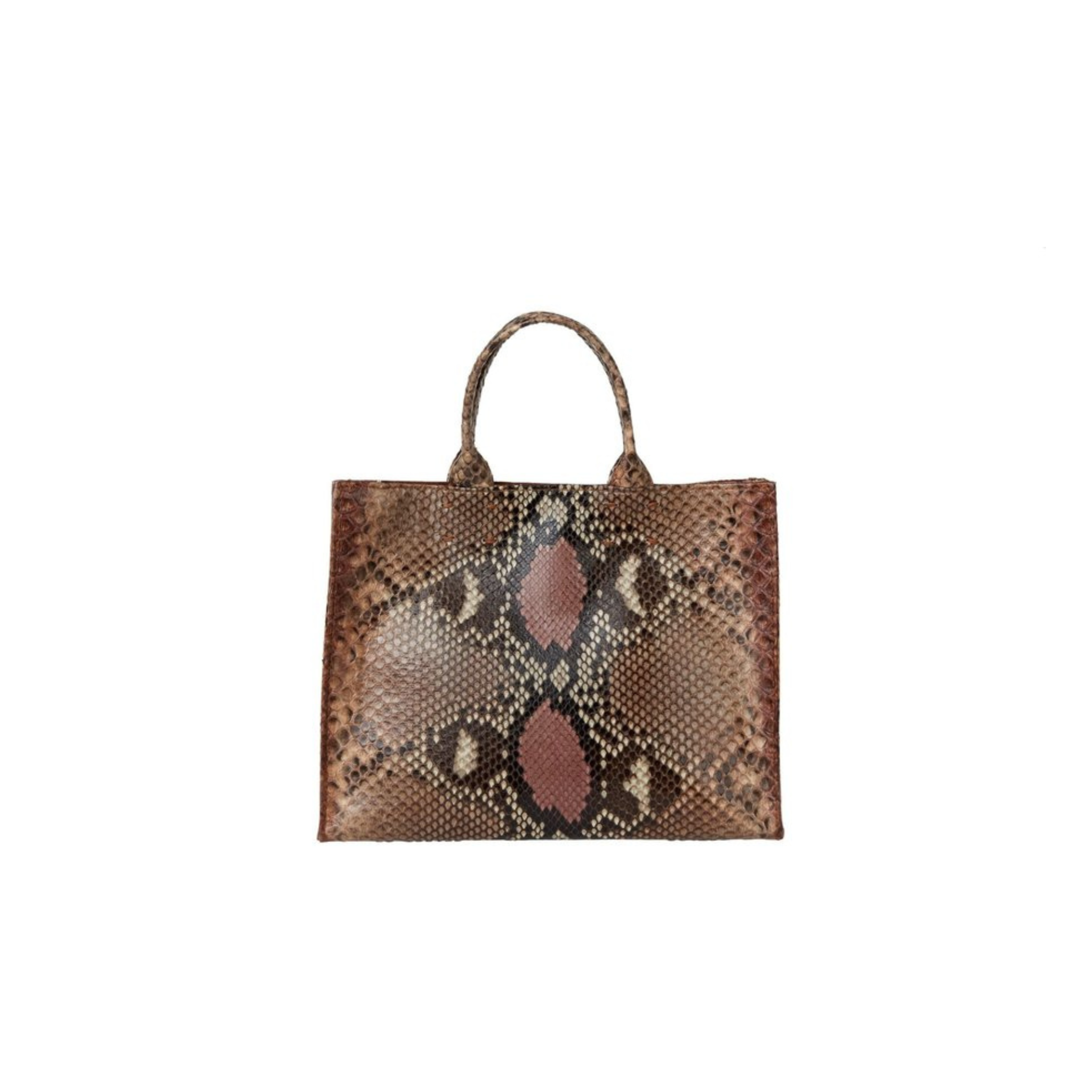 The Adelaide Handbag · Brown Python — Sarah Stewart Women's Clothing & Accessories